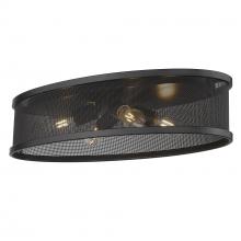  3168-FM24 BLK-BLK - Channing 24" Flush Mount in Matte Black